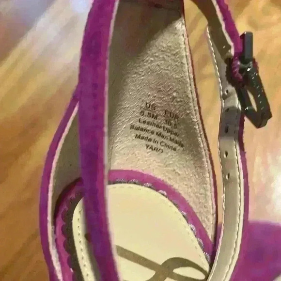 Sam Edelman Yaro ankle strap fuschia heels - Picture 7 of 8